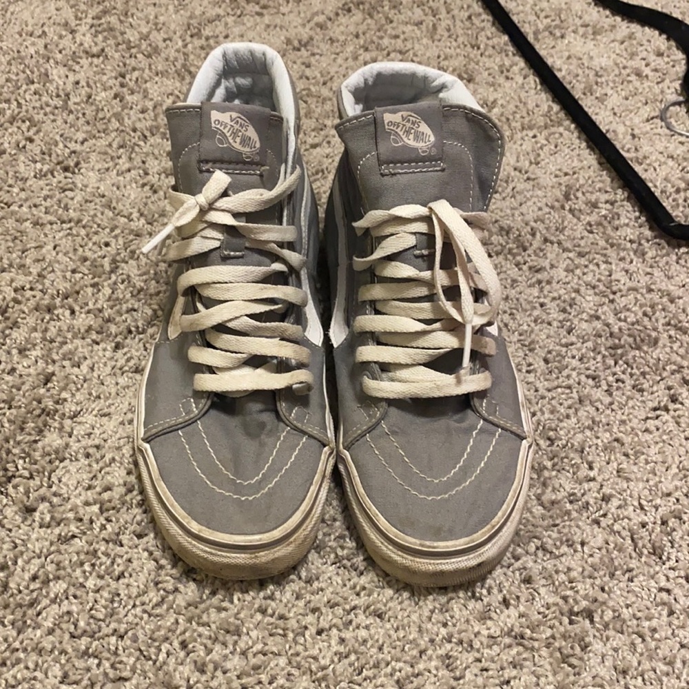 High top grey old skool vans